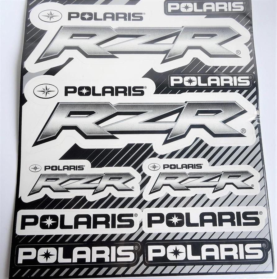 Polaris RZR Black Sticker Decal Sheet Graphics (12" x 18") Genuine OEM 2866261