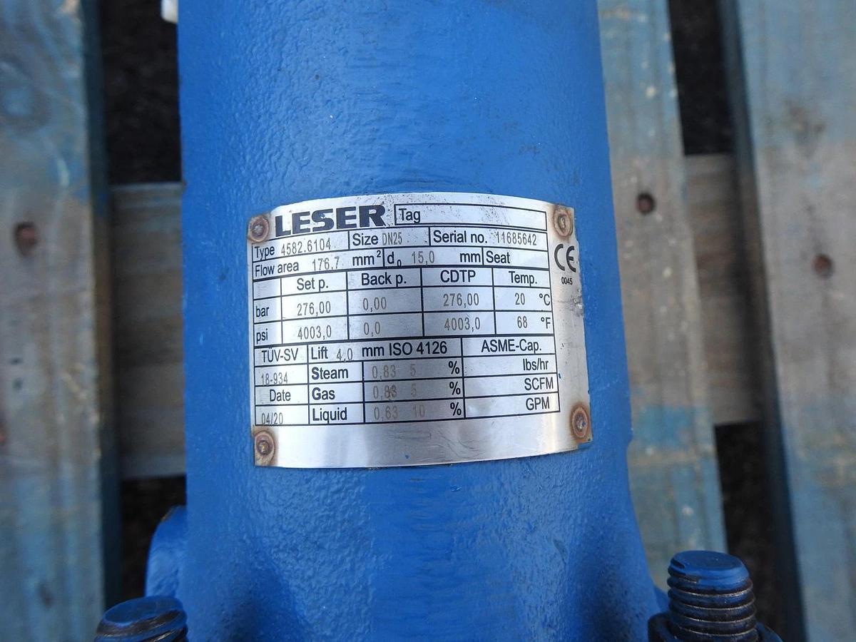 Leser 4582.6104 Flanged Safety Relief Valve 1x2 SV-3590F DN25 TUV-SV