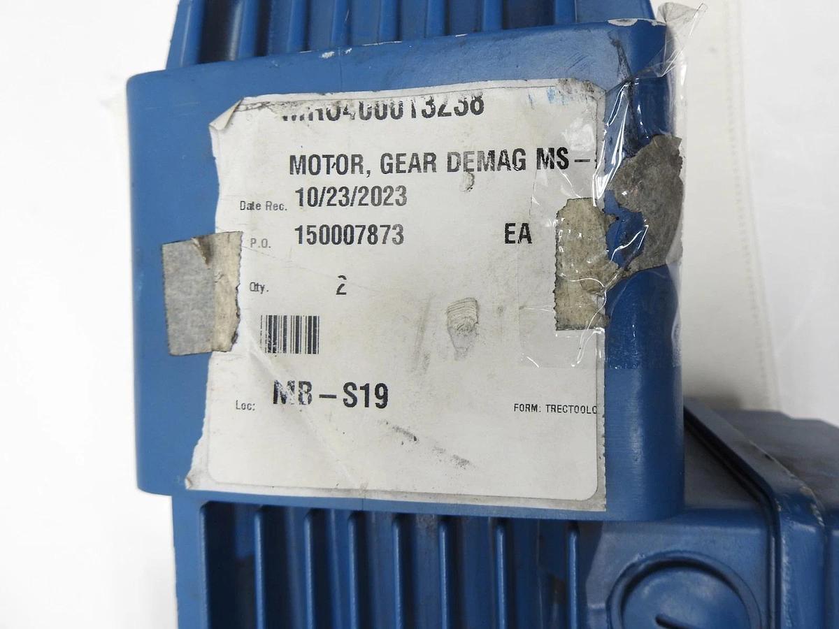 DEMAG AME20DD Motor w/ Gearbox (2 Shafts) - NOB NEW!