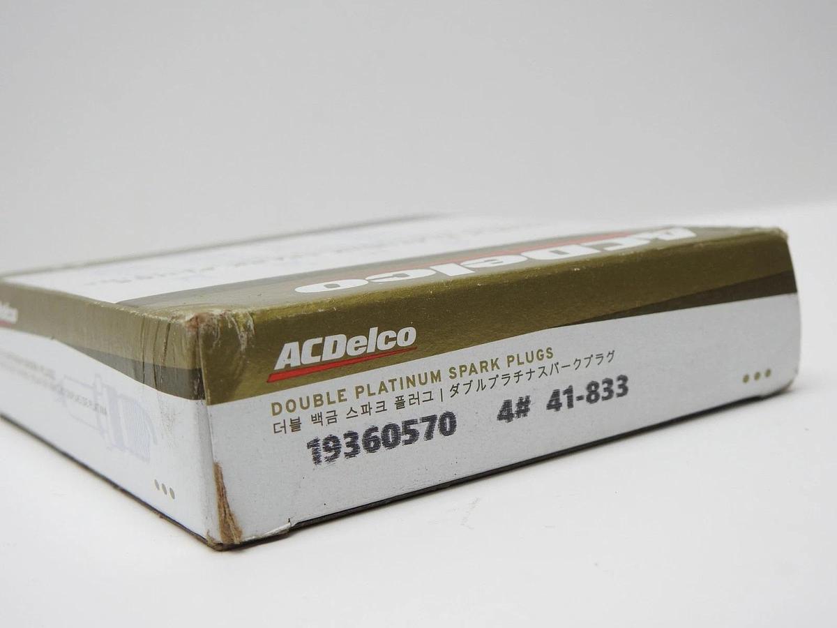 4/pk - ACDelco Gold Double Platinum Spark Plug 41-833, 19360570 Genuine OEM!