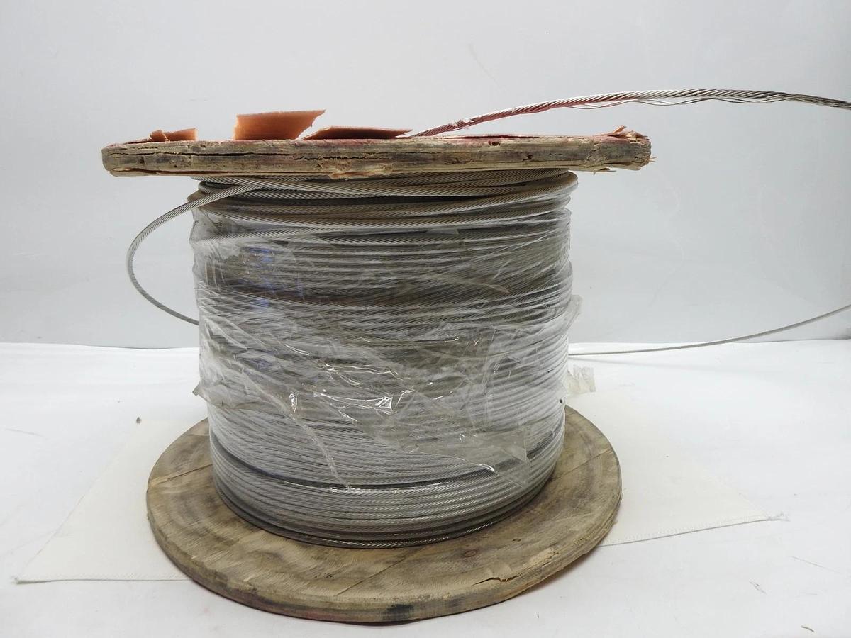 5000' Wire Rope 1x19 Stainless Steel AISI 316 1/8" DIA 5000 Foot Reel