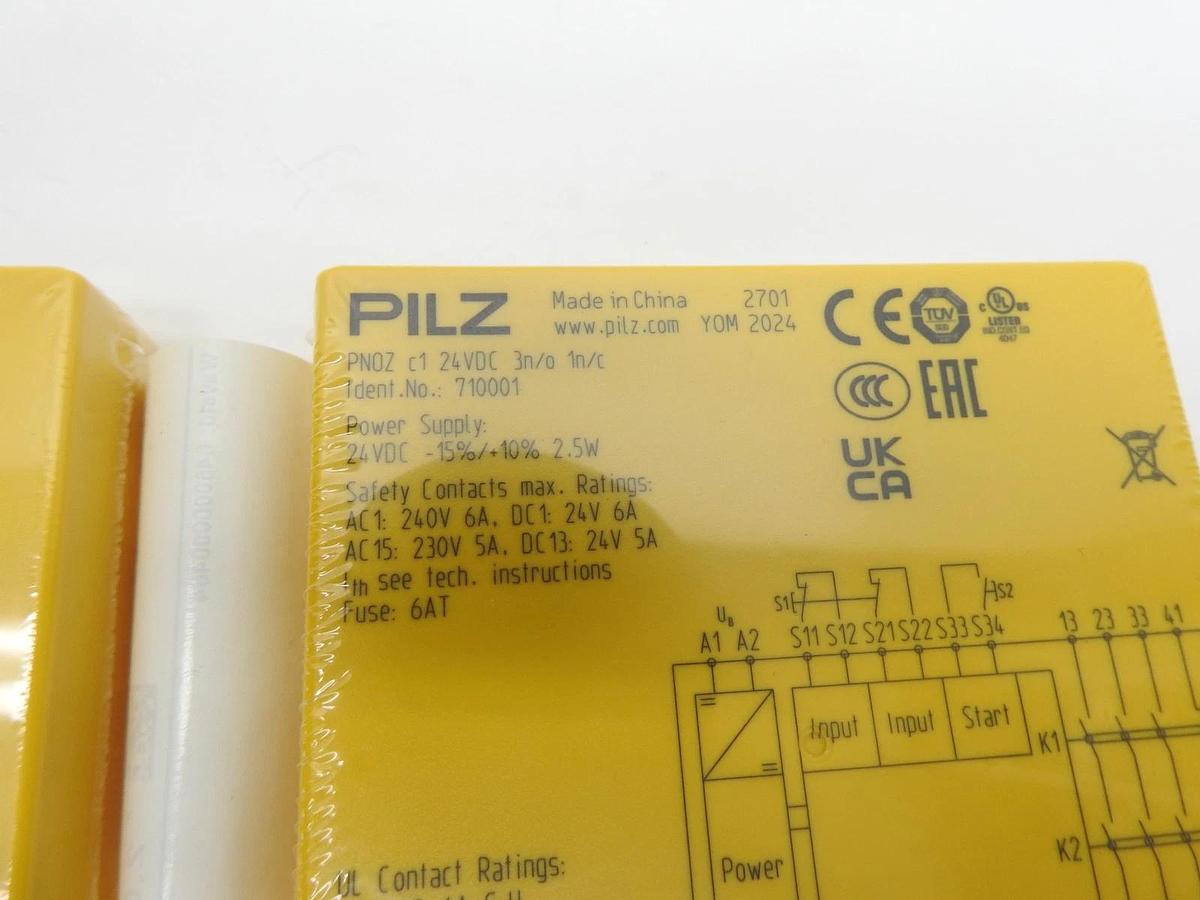 Lot of 2- PILZ PNOZ C1 710001 Safety Relay 24VDC - NEW!