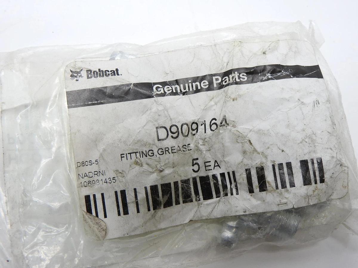 (5/pk) Doosan Bobcat D909164 Grease Fittings - OEM GENUINE Parts