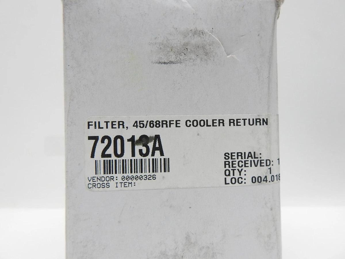 72013A - Filter, Dodge 45RFE/68RFE Cooler (Spin-On) 1999-UP - NEW