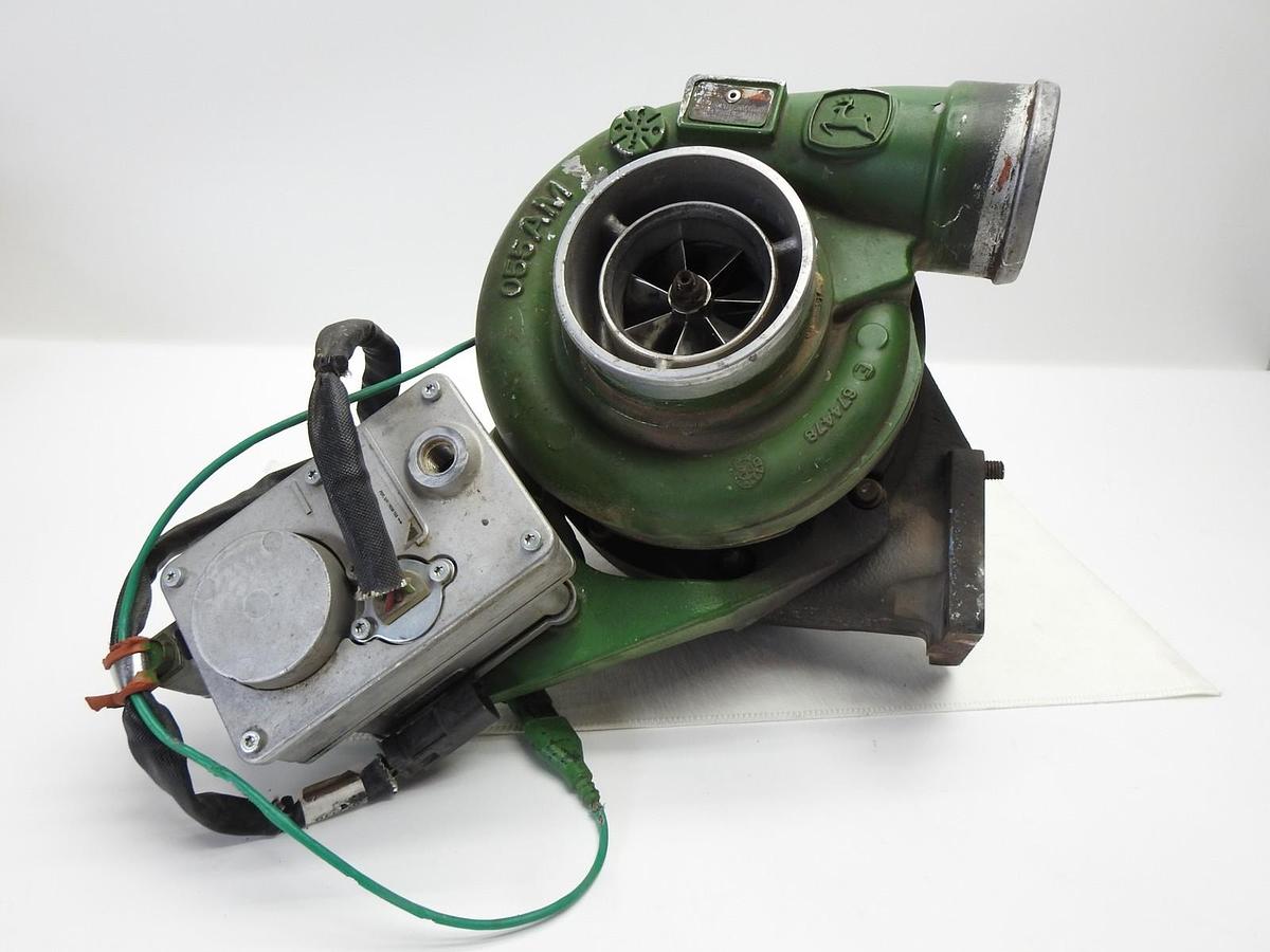 GENUINE John Deere RE523007 Combine Turbo Charger S300BV126, RE534513 + Actuator