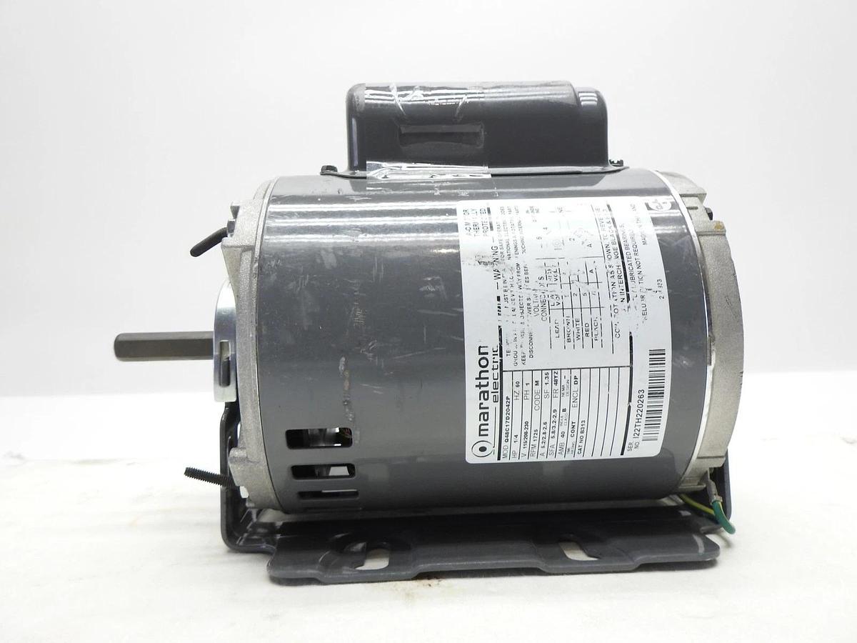 Marathon Motors B313 Fan Blower Motor 48C17D2042 1/4Hp 115/230V 1725Rpm