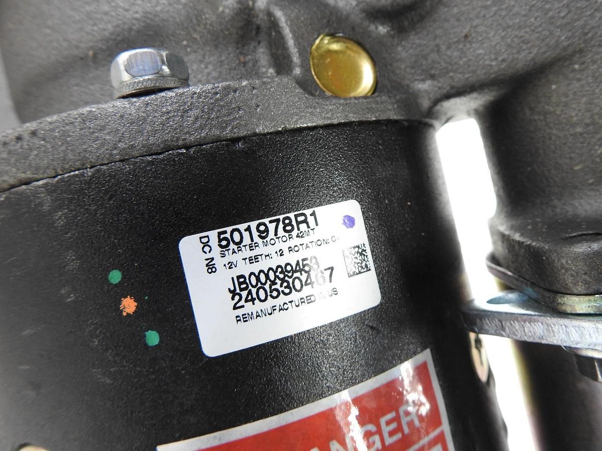 AGCO 501978R1 Starter Motor 42MT, 12V, 12 Teeth 501978