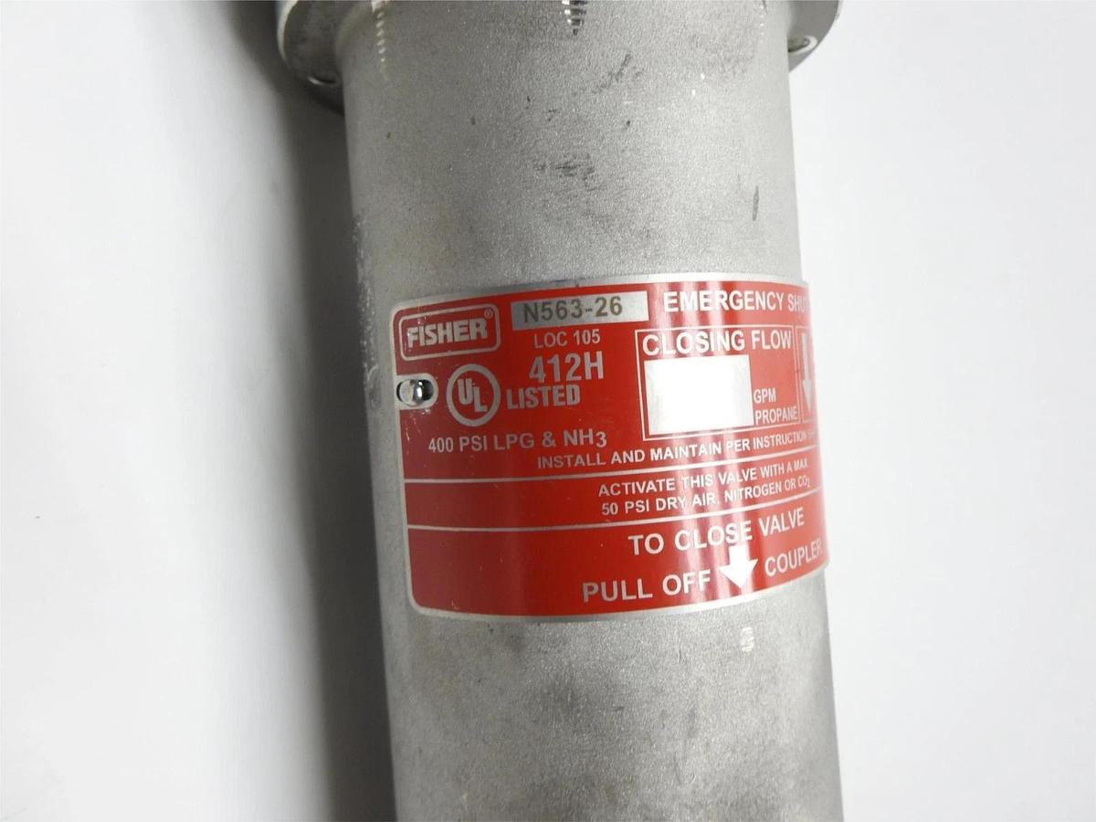 Emerson Fisher N563 Snappy Joe Series Railcar Emergency Shutoff Valve - NEW!