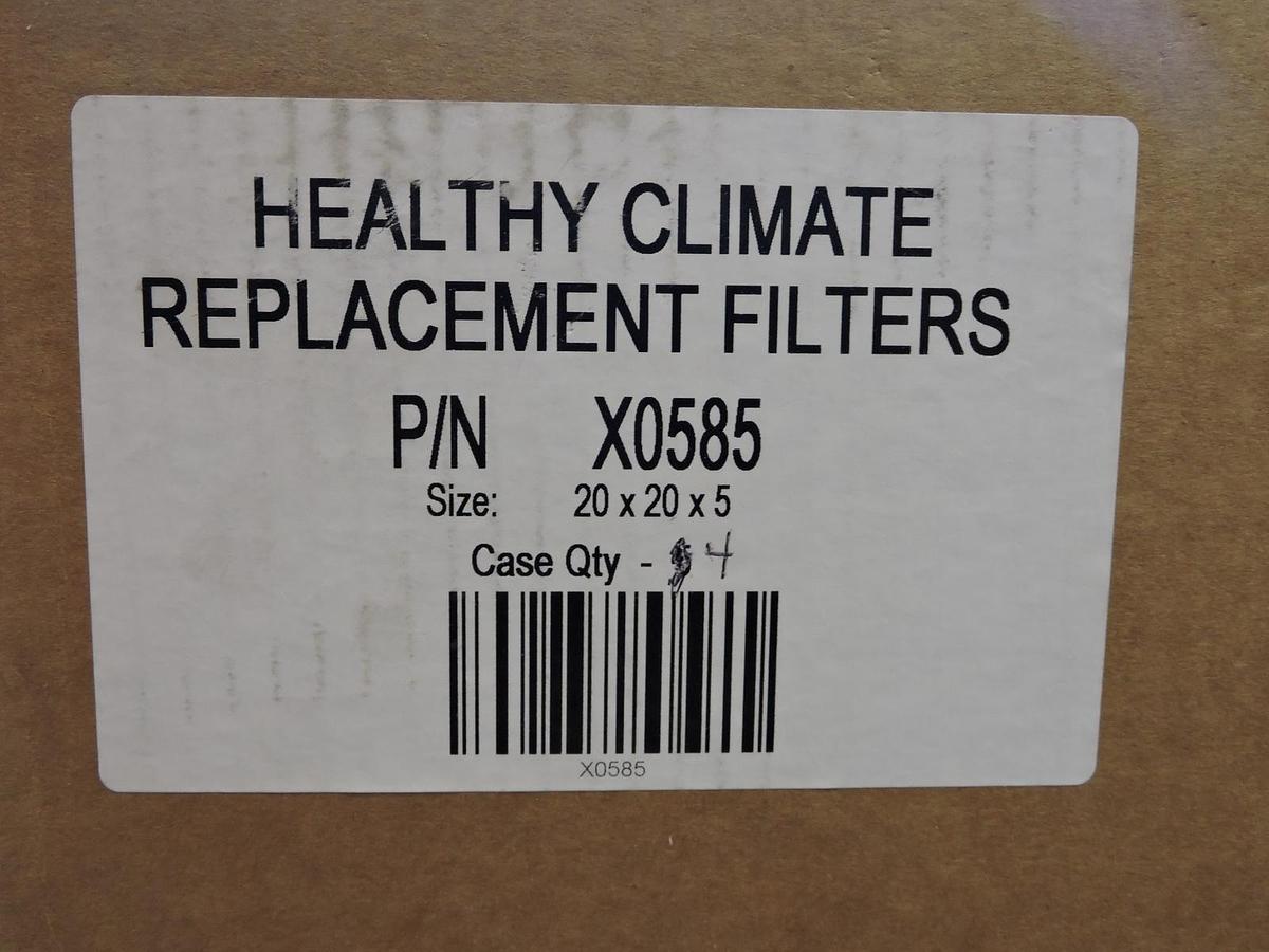 (Lot of 4) Lennox Model X0585 Air Cleaner Filter Media - 20 x 20 x 5