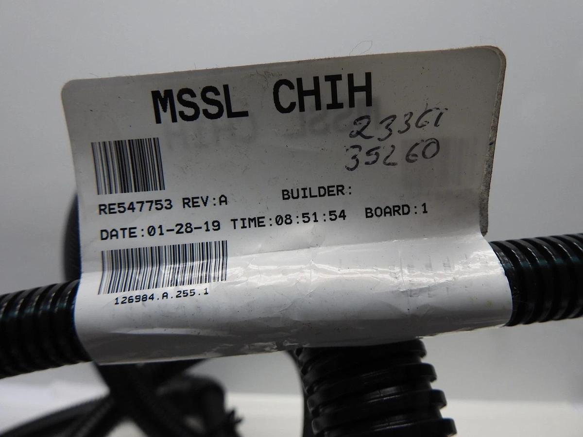 GENUINE John Deere RE547753 Wiring Harness, S650 Tier 3 Harvester S780 S790 9870