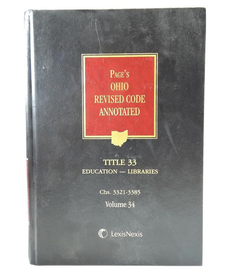 Page's Ohio Revised Code Annotated Title 33 CHS. 3321-3385 Volume 34 LexisNexis