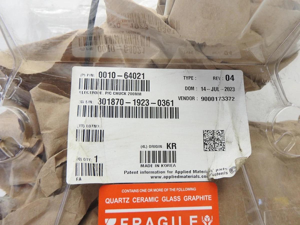 AMAT 0010-64021 Electrode P/C Chuck 200MM 001064021