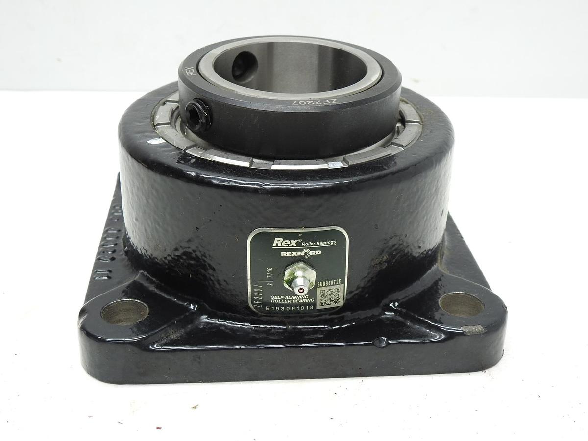 Rexnord ZF2207 Four-Bolt Square Roller Bearing Unit 2-7/16 in - NOB NEW!