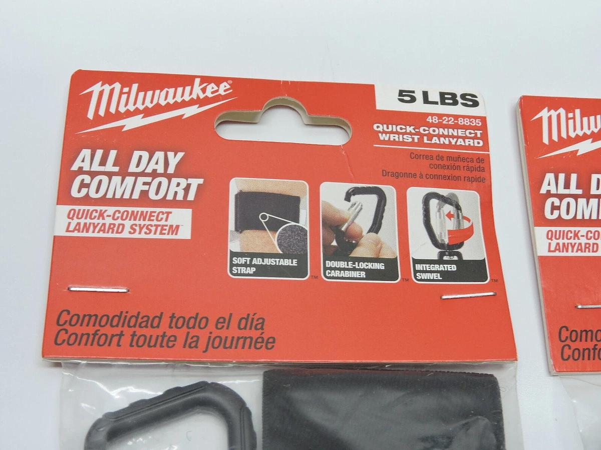 (2 Pack) Milwaukee Quick-Connect Wrist Lanyard 5LBS 48-22-8835 GENUINE OEM - NEW