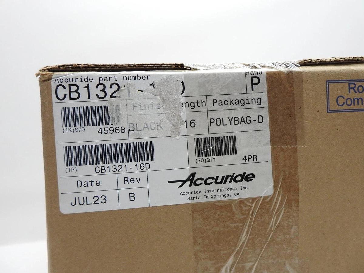 Lot of 4 - Accuride CB1321 Pro Pocket Door Slide 16"L 30lb BLACK CB1321-16D