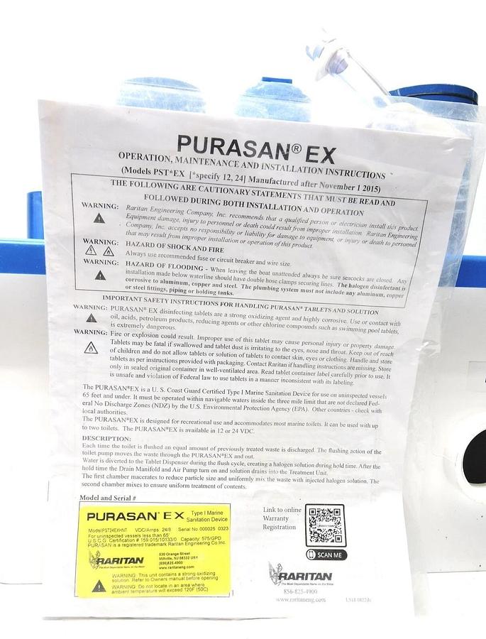 Raritan PURASAN EX Treatment System - Pressurized Fresh Water PST24EX - 24V