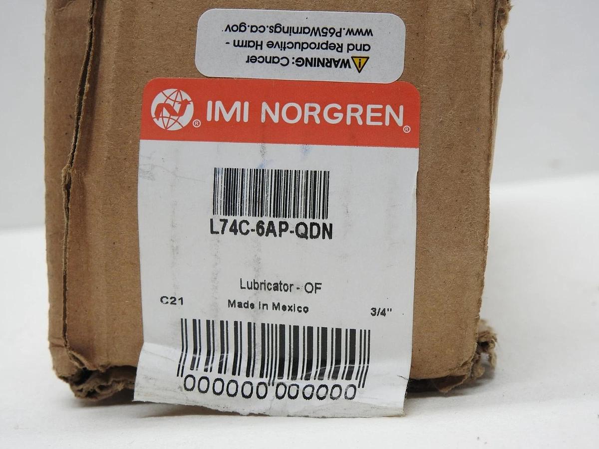 IMI Norgren L74C-6AP-QDN Oil Fog Lubricator 3/4 NPT - NOB NEW!
