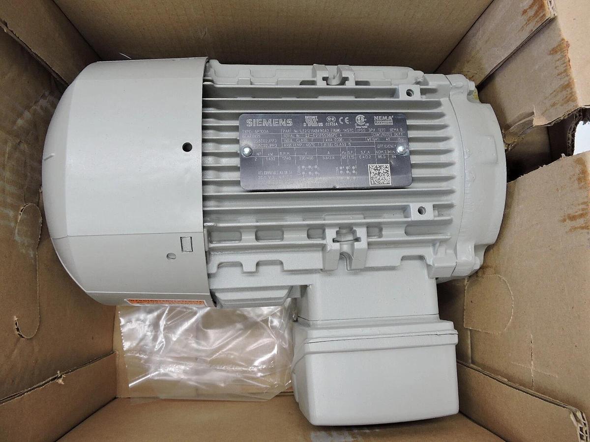 Siemens 1LE21211AB414GA3 NEMA Motor,1800 rpm,208-230/460V, 2.8A - NEW!
