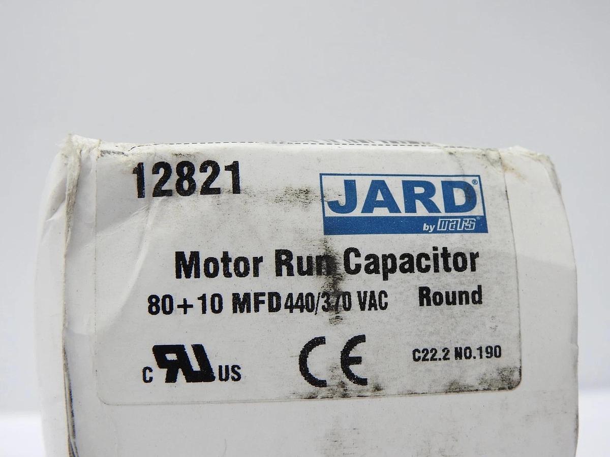 Jard 12821 80/10 MFD Round Run Capacitor - NEW!