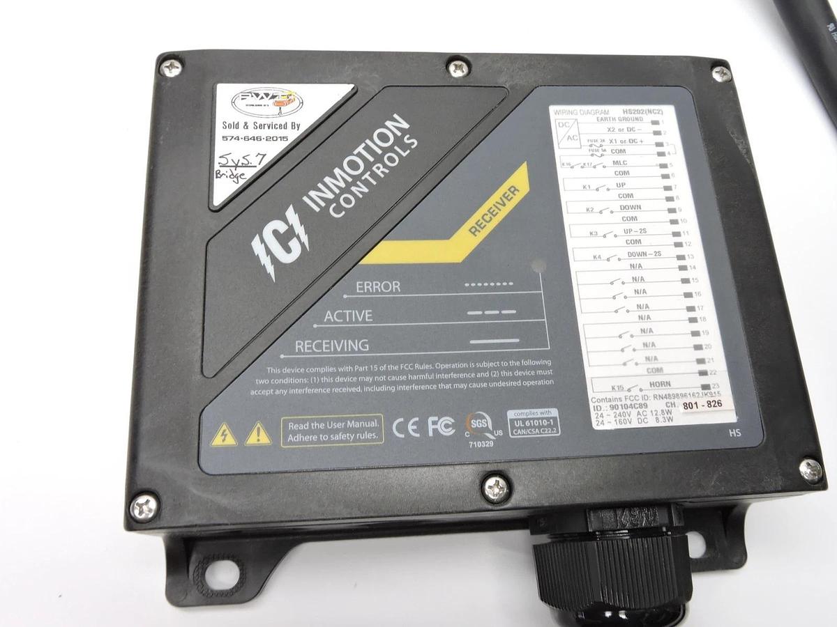 Inmotion Controls HS Receiver K202 Plus Series HS202 (NC2) w/ K606+ Transmitter