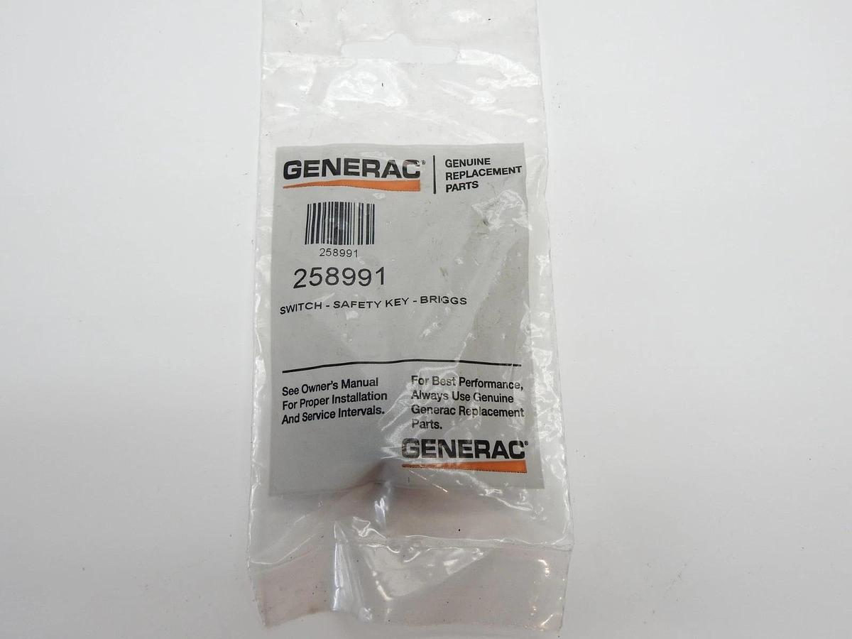 Generac 258991 SWITCH - SAFETY KEY - BRIGGS - GENUINE OEM NEW!
