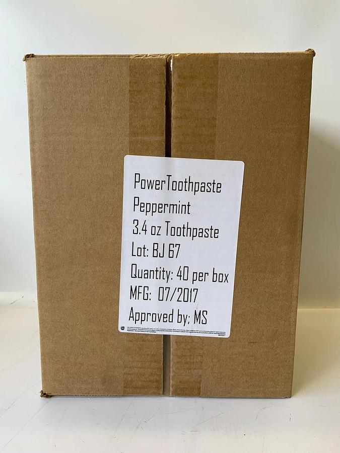 x40 Power Toothpaste Caffeinated Energy Toothpaste Indiegogo 2.5oz Tube CASE LOT