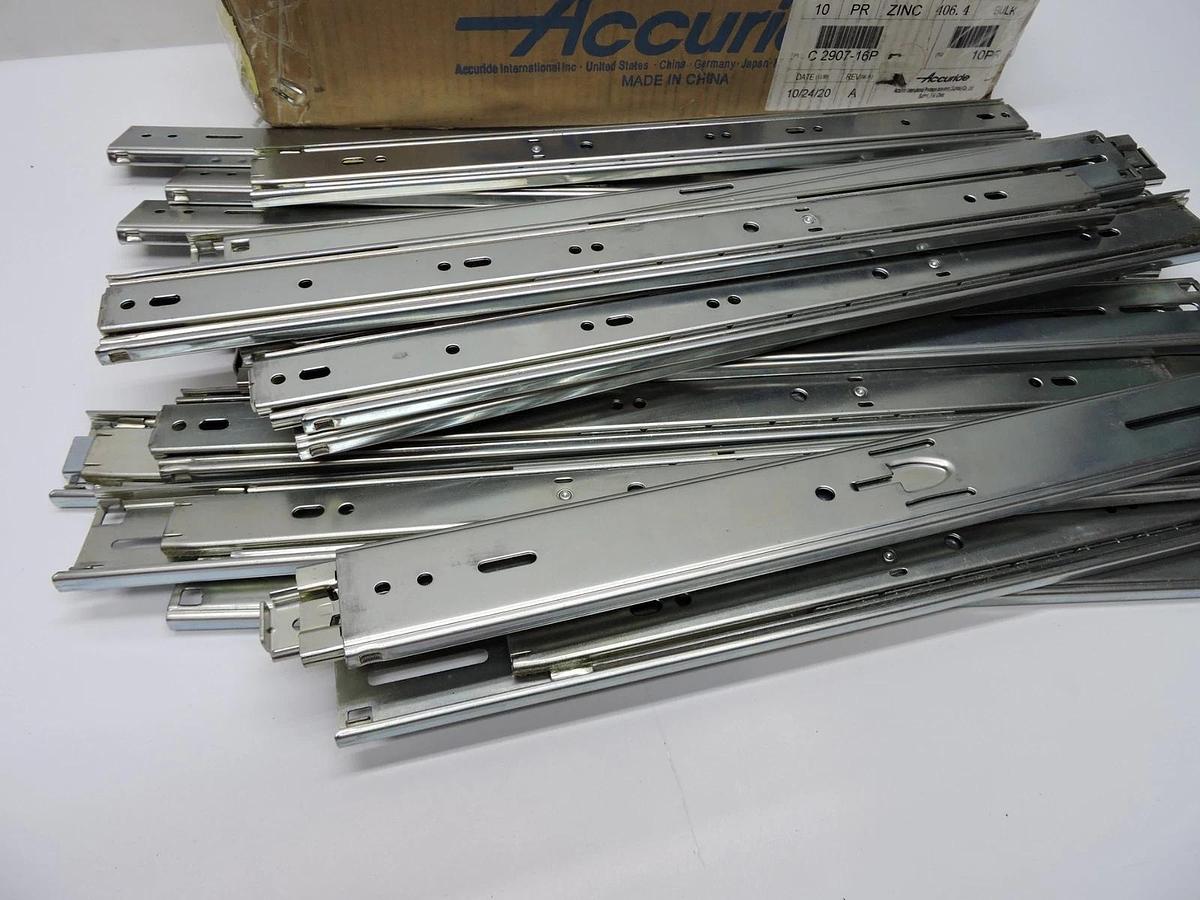 (10 Pair) Accuride C2907-16P Light-Duty/Low-Profile Slide for 1U, 2U, 3U Chassis