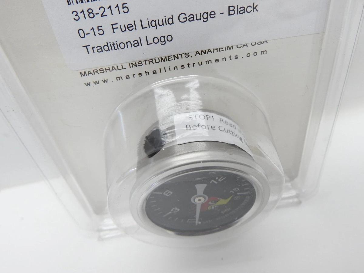 Clay Smith Cams 318-2115 Mr. Horsepower Black Fuel Pressure Gauge 0-15 PSI
