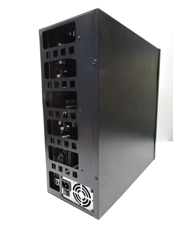 STOCK 5GPU server box with 70mm ONDA AK2980-D5P-70 motherboard gpu case for 19"