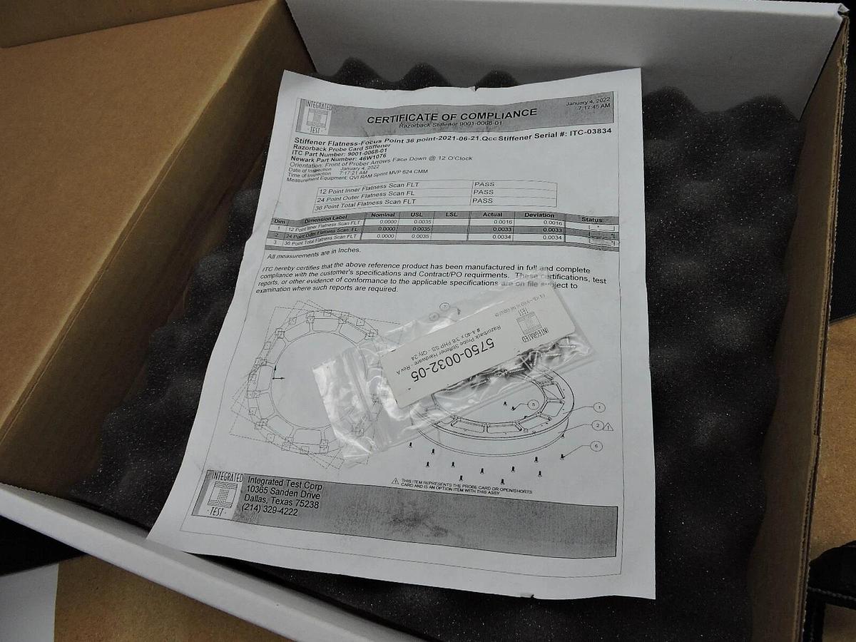 Integrated-Test Razorback Probe Stiffener Assy 9001-0068-01, 6505644D - NEW