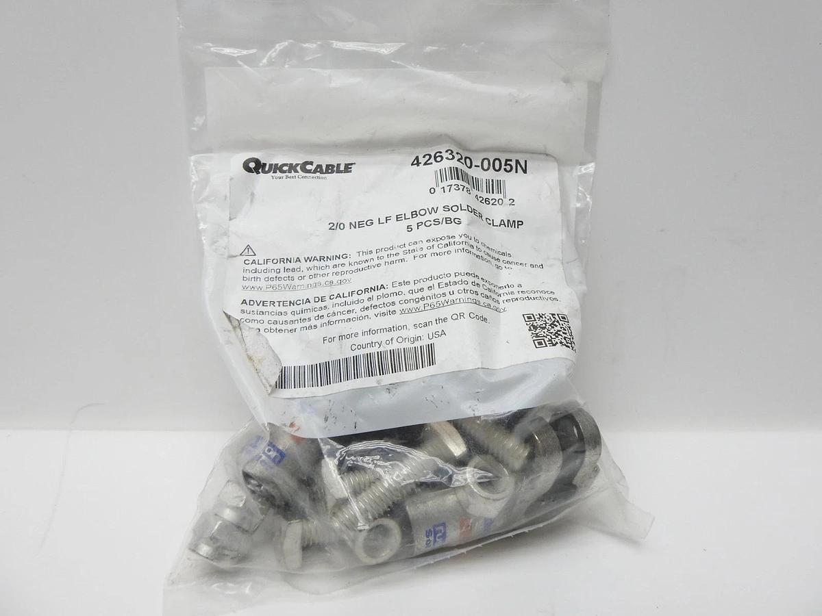 QuickCable 426320-005N Negative Left Elbow Clamp Fusion Solder Battery Connector
