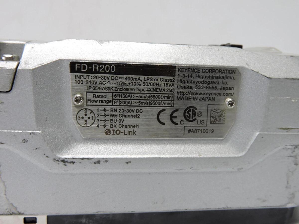 Keyence FD-R200 Clamp On Flow Meter USED