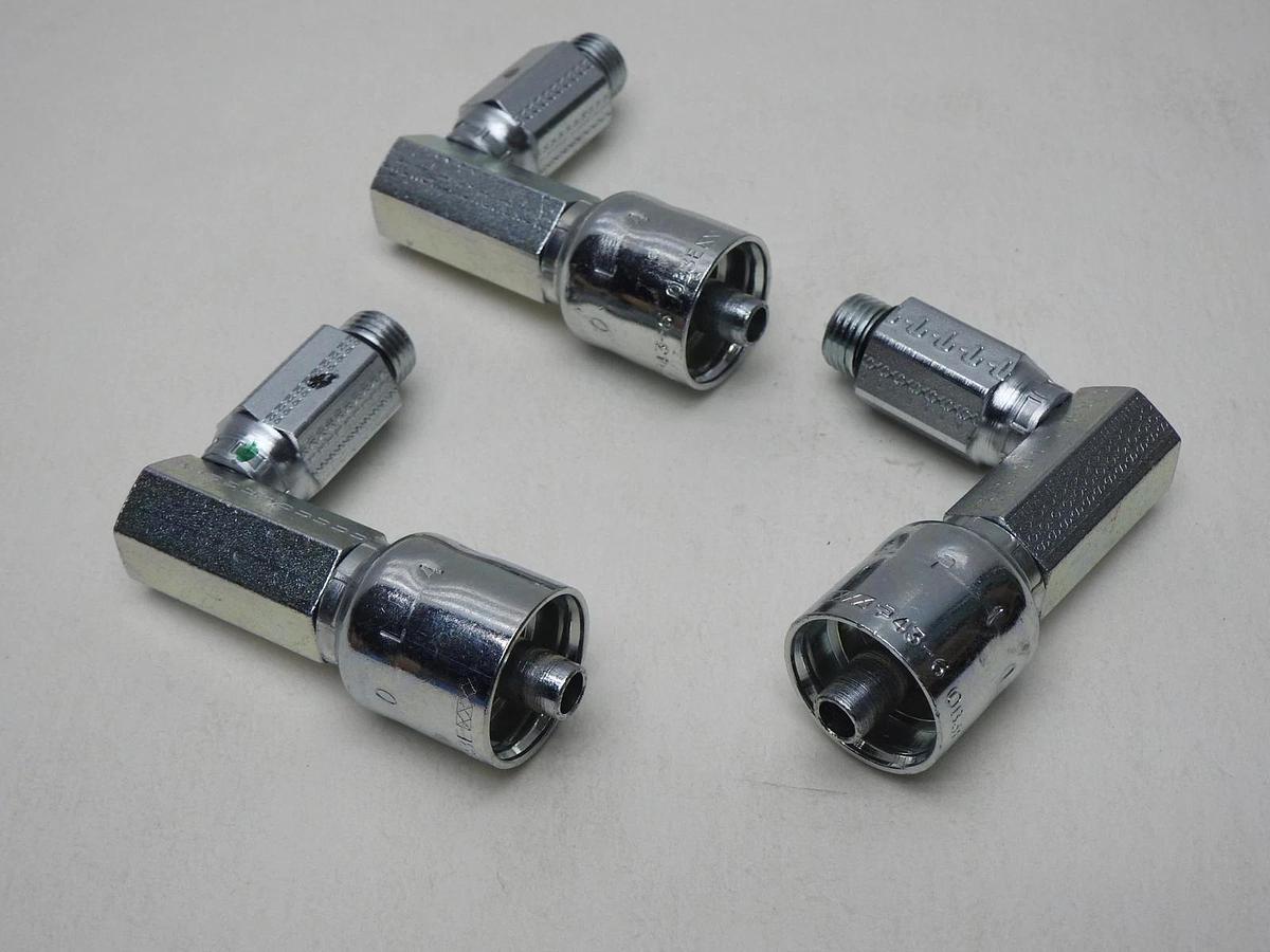 9 p/k OEM Parker 10143-8-4 Crimp Style Hydraulic Hose Fitting - 43 Series