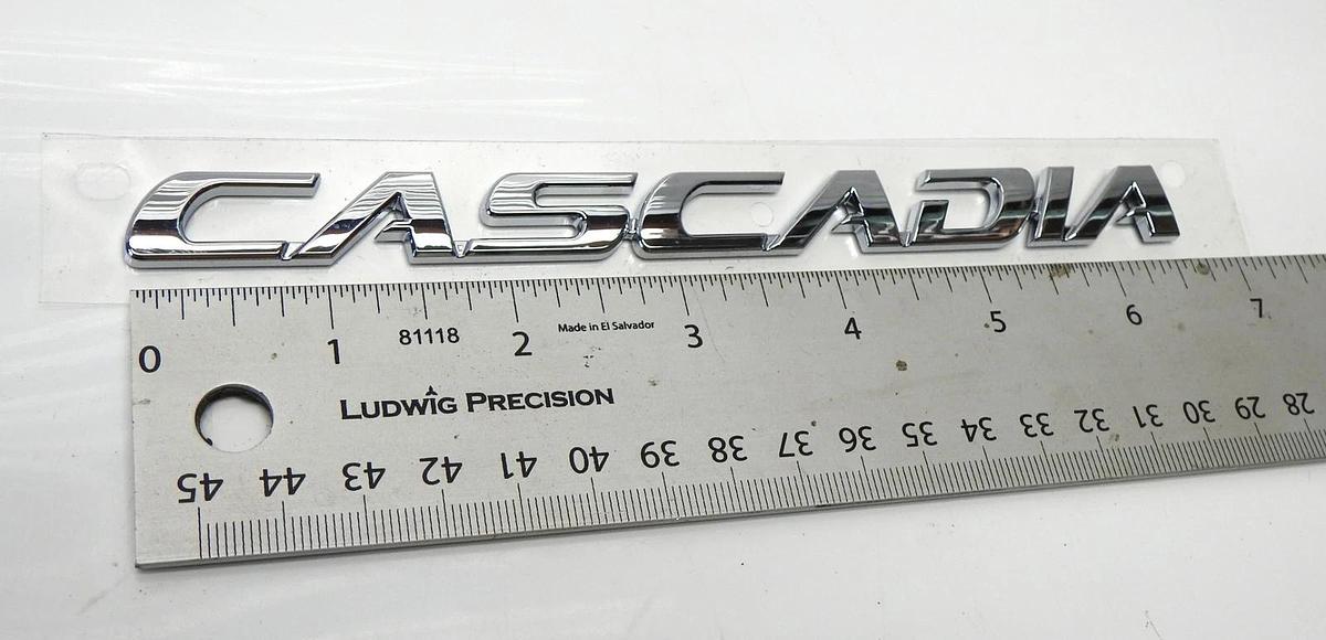Freightliner Cascadia Rear Trunk Lid Emblem Logo Badge Nameplate Decal 6.6"x.51"