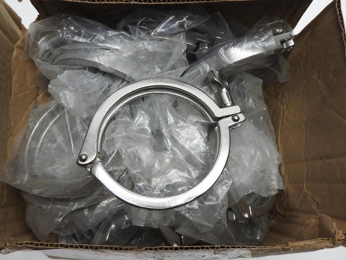 Lot of 18 - Dixon Sanitary 4" Tri Clamp Single Pin Stainless Steel - NEW