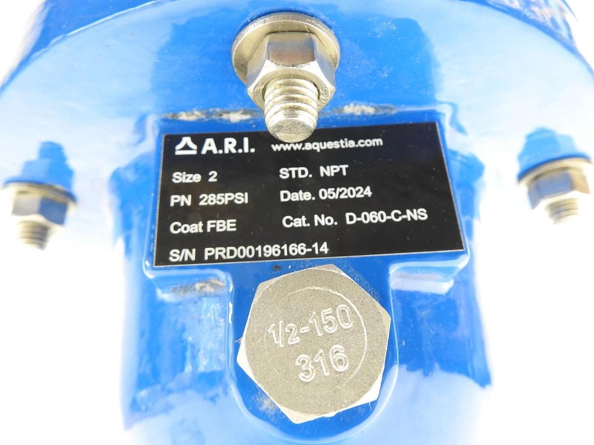 A.R.I D-060-C NS High Performance Air Valve Size 2, 285 PSI, STD NPT, D-060-C-NS