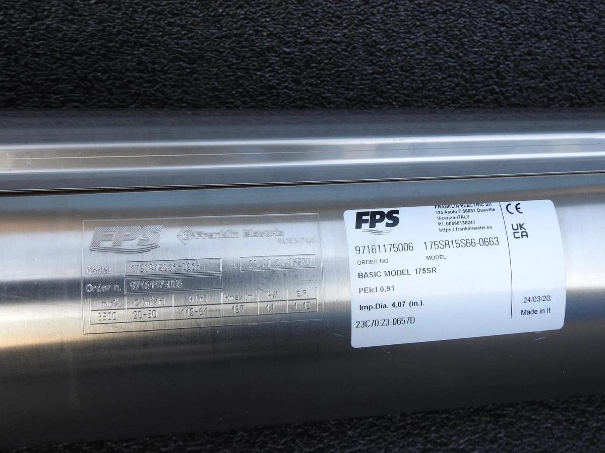 FPS Franklin Electric 175SR15S66-0663 Submersible Turbine Pump 175SR 97161175006
