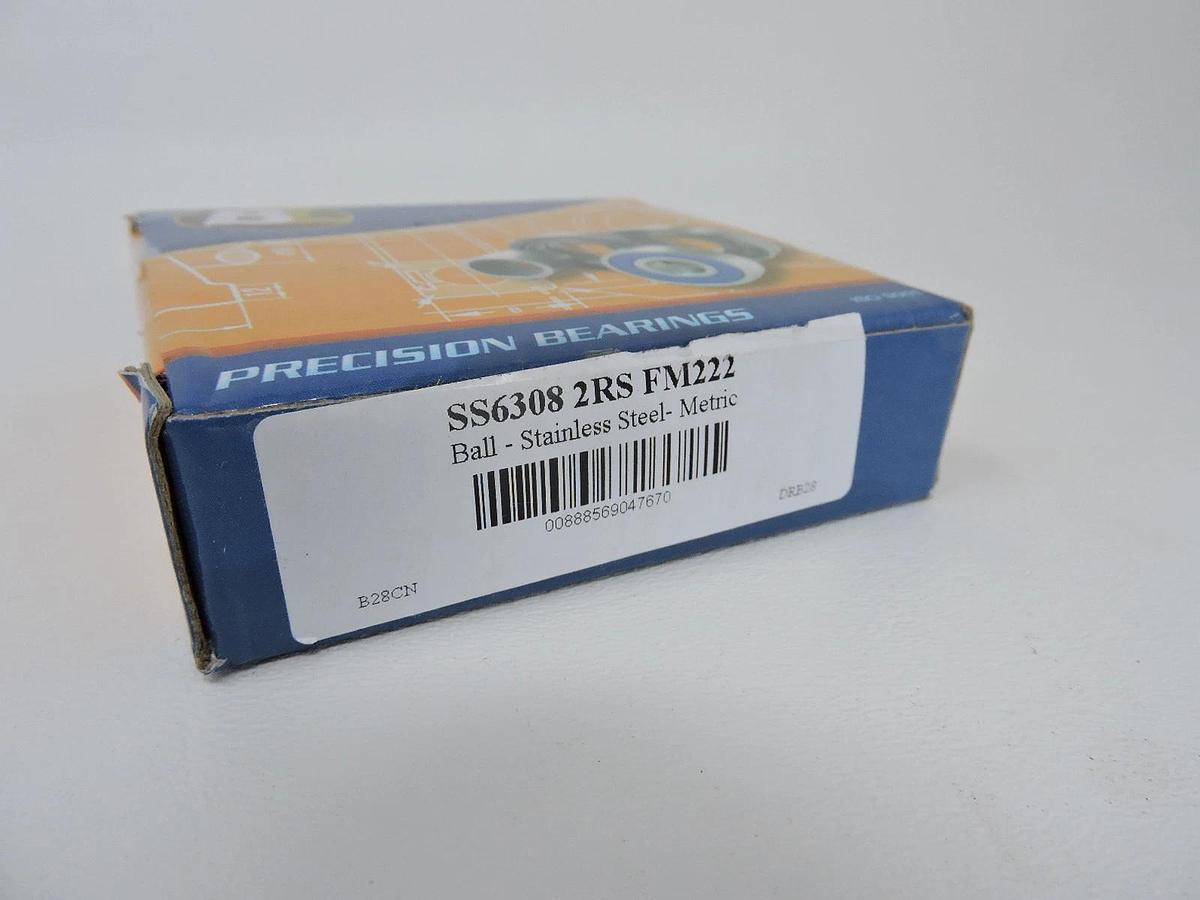 BL SS 6308 2 RS FM222 40mm Radial Ball Bearing (Stainless Steel) - NEW