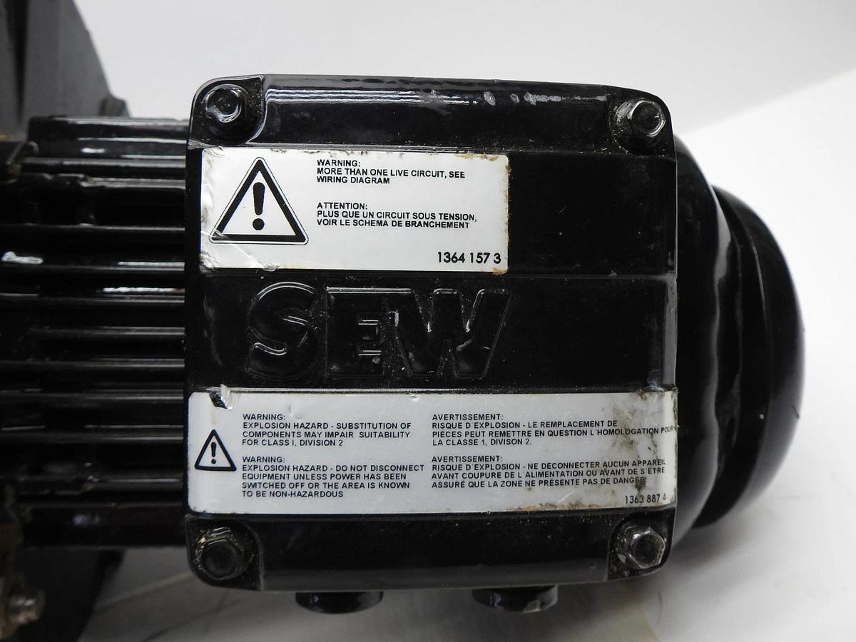 SEW Eurodrive SAF97 3PH Electric Motor 60 Hz, 1HP SAF97 EDRN80M4/CICIID2/TF/AL/C