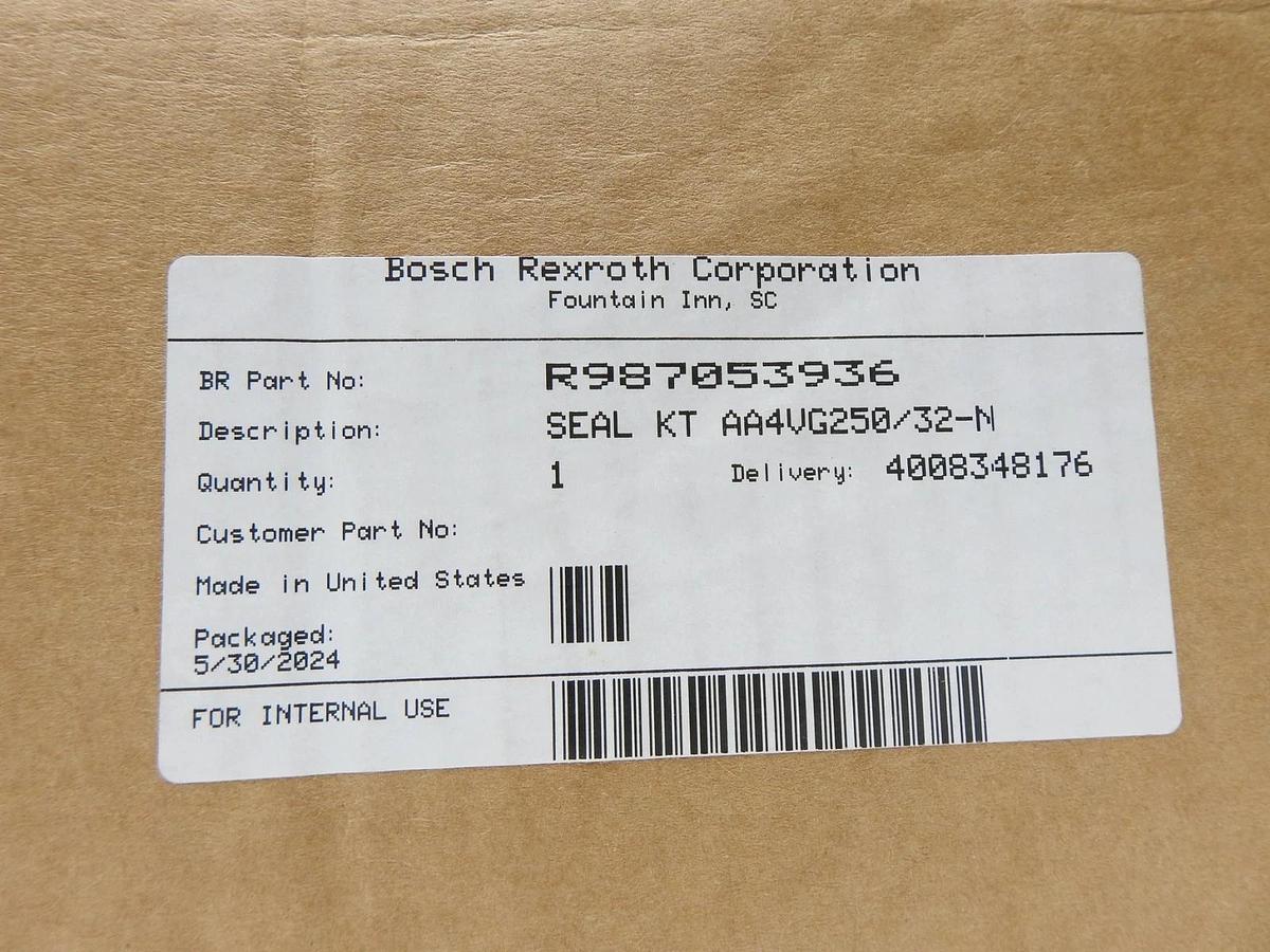 Rexroth R987053936 Seal Kit (replaces R902095544) for AA4VG250/32-N Pump OEM NEW