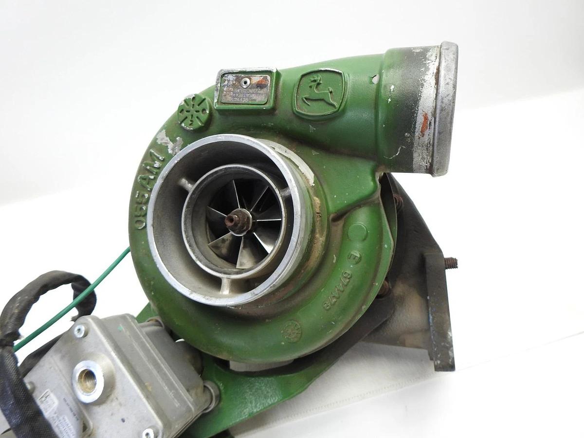 GENUINE John Deere RE523007 Combine Turbo Charger S300BV126, RE534513 + Actuator