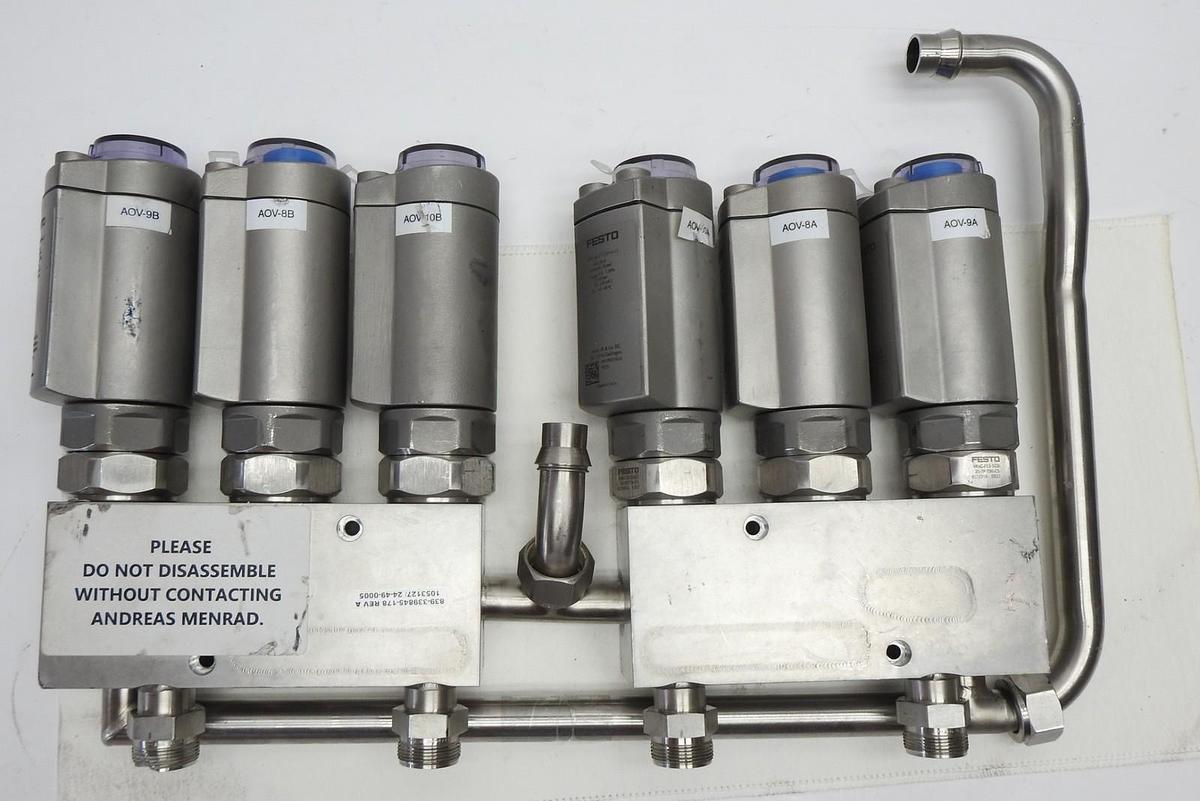 Festo Solenoid Valve Manifold Block 8113658, VAVC-F12-SCD-25-TP, 715-337596