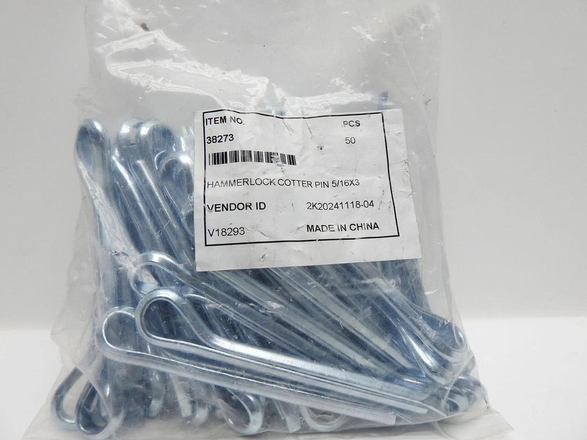 Hammerlock Cotter Pin 5/16" Dia x 3" Long Cotterpin (50 pk)