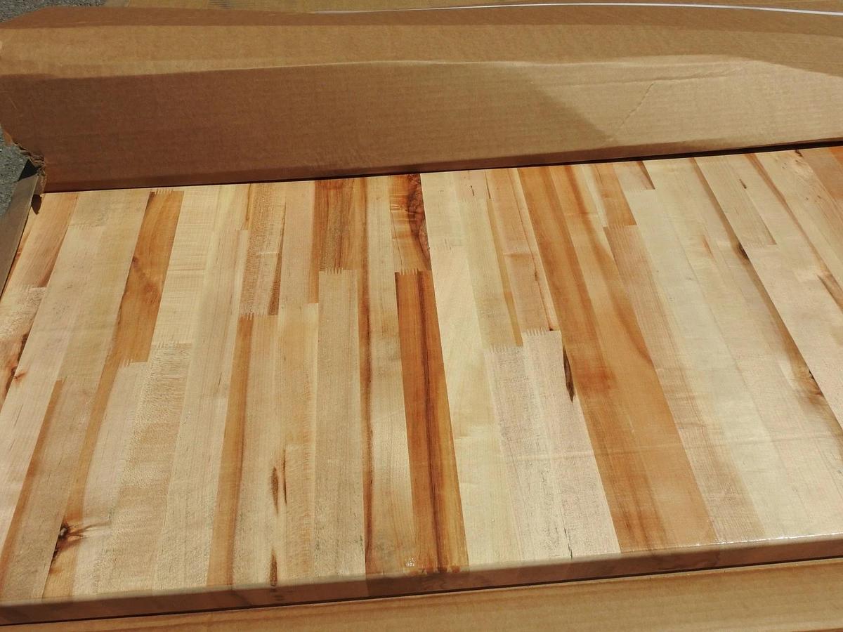 Lot of 7-Butcher Block Bench CounterTop MAPLE 2-1/4" THICK 4-Student 64"L x 54"W