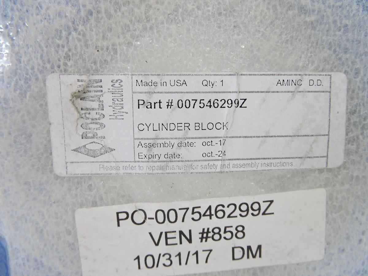 Poclain 007546299Z Cylinderblock MS18 - GENUINE OEM - NEW!
