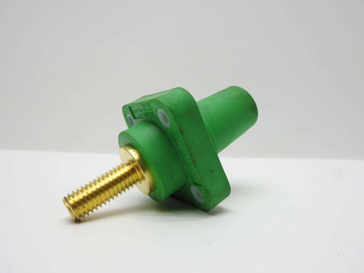 Hubbell HBLFRSGN Female Panel Mount Stud Type GREEN - BULK NEW
