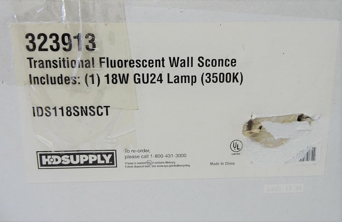 Seasons 323913-LED Wall Sconce, 15 W 120/277 V 1150 Lumens 50000 Hr LED Bulbs