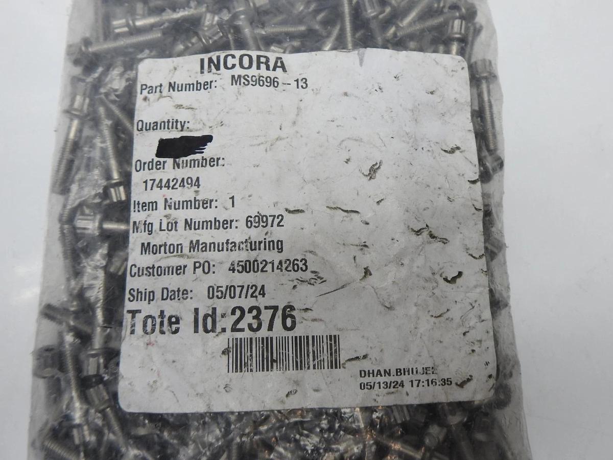 270/pk-MS9696-13 Bolt Military Standard 5/16" Thread: 10-32 Thread Length 11/16"