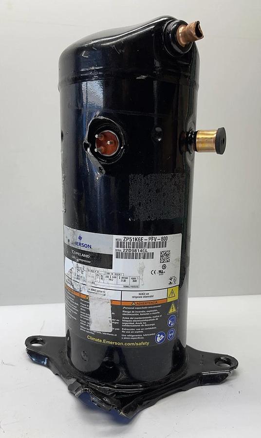 Copeland Emerson ZP51K6E-PFV-800 230V1PH R410A 51K BTU COMPR Scroll Compressor