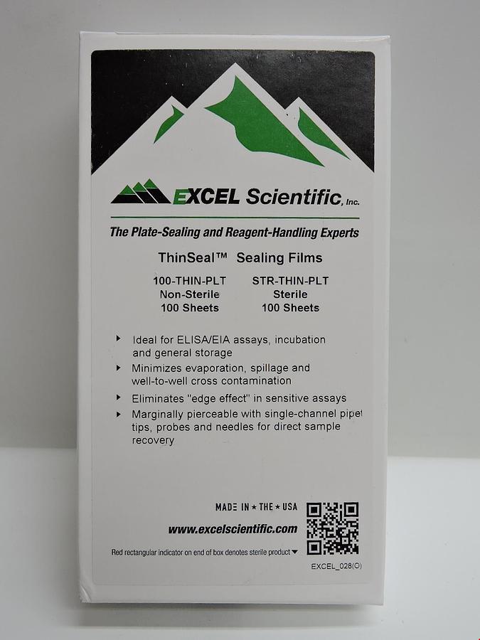 Excel Scientific ThinSeal Microplate Sealing Film for ELISA Sealing Film, Polyes